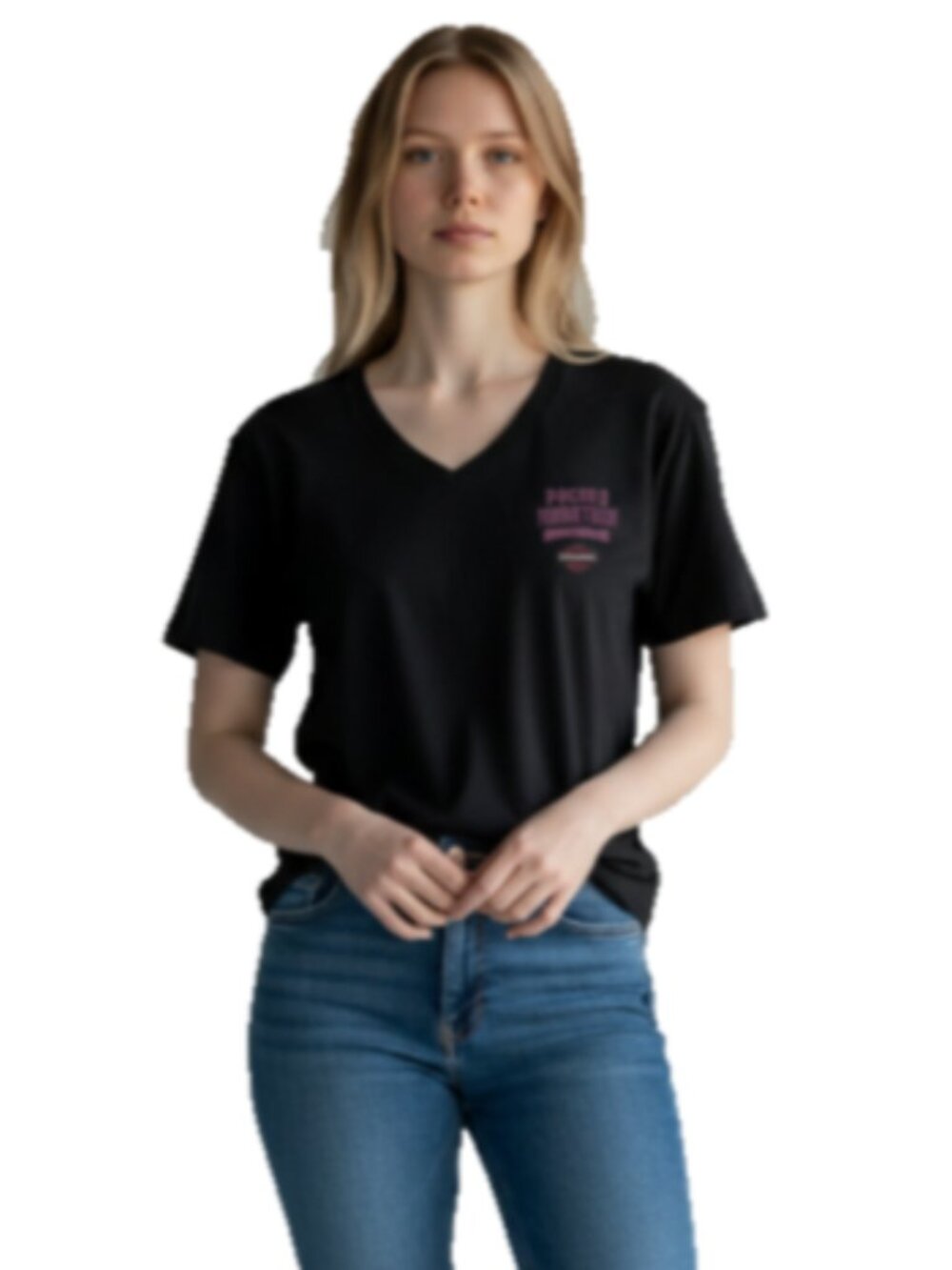 Harley-Davidson Women’s Black T-Shirt Size Small V-Neck Pocono Mountain NEW